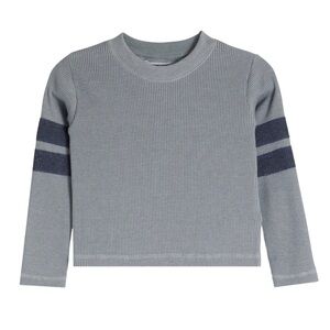Vintage Havana Grey and Navy Stripe Long Sleeve Thermal tee boys size 2T NWT